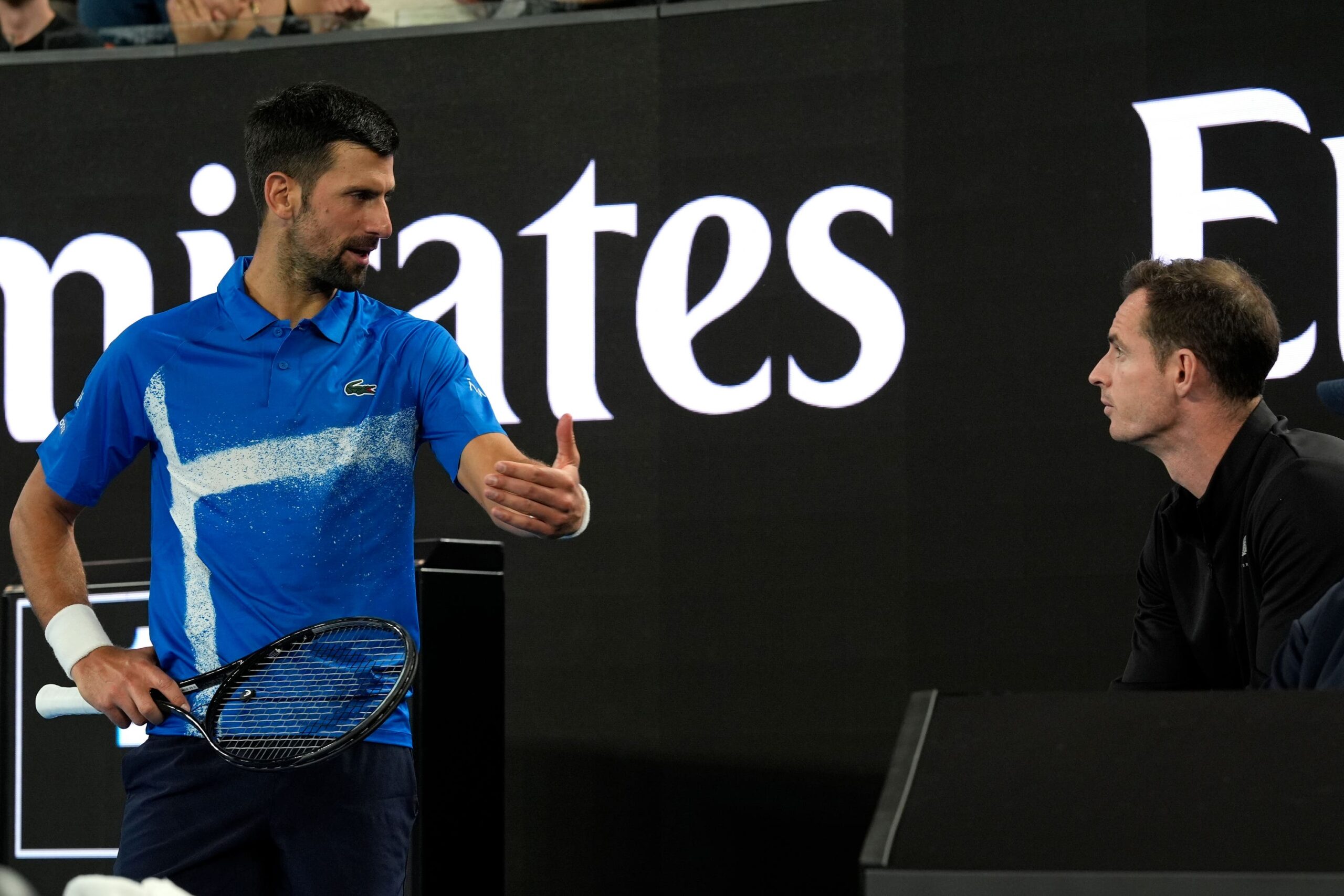 Novak Djokovic (left) was coached by former rival Andy Murray (Asanka Brendon Ratnayake/AP)